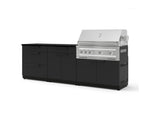 NewAge Outdoor Kitchens Stainless-Steel 5-Piece Cabinet Set with with 3-Drawer, Bar, Grill Cabinet, Platinum Grill and Countertop-73320-Garage Giant 