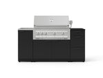NewAge Outdoor Kitchens Outdoor Grill Island Stainless-Steel 5-Piece Cabinet Set with Sink, 3 Drawer, Grill Cabinet, Platinum Grill and Stainless Steel Countertop - (Natural Gas) 
