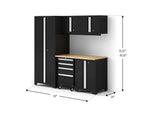 NewAge Garage Cabinets Bold Series XL 6-Piece Garage Cabinets Set with Tool, Base, Wall Cabinets and 30 in. Locker-64032-Garage Giant 