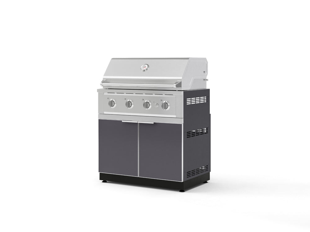 NewAge Outdoor Kitchens Aluminum 2-Piece Cabinet Set with Grill Cabinet and Performance Grill-72931-Garage Giant