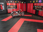 NewAge Garage Flooring Diamond Pattern Polypropylene Garage Flooring Tiles 400 sq. ft. Flooring Bundle - Black-12560-Garage Giant 