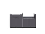 NewAge Outdoor Kitchens Aluminum 2-Piece Cabinet set with Bar and Grill Cabinet-67592-Garage Giant 