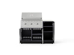 NewAge Outdoor Kitchens Outdoor Grill Island Aluminum 4-Piece Cabinet Set with 1 Door, Grill Cabinet, Performance Grill and Countertop - (Natural Gas) 