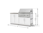NewAge Outdoor Kitchens Stainless-Steel 4-Piece Cabinet Set with Base, Grill Cabinet, Platinum Grill, and Countertop-73565-Garage Giant 