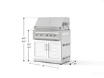 NewAge Outdoor Kitchens Stainless Steel 2-Piece Cabinet set with Grill Cabinet and Platinum Grill-74798-Garage Giant 