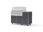 NewAge Outdoor Kitchens Outdoor Grill Island Aluminum 4-Piece Cabinet Set with Casters and 1 Door, Grill Cabinet, Performance Grill, Countertop | 74819 