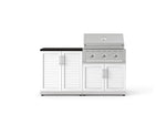 NewAge Outdoor Kitchens Stainless-Steel 4-Piece Cabinet Set with Base, Grill Cabinet, Performance Grill, and Countertop-73468-Garage Giant 