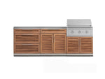 NewAge Outdoor Kitchens Stainless Steel 5-Piece Cabinet Set with 3 Drawer, 2-Door with Drawer, Performance Grill, Grill Cabinet and Countertop-71111-Garage Giant 