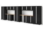 NewAge Garage Cabinets Bold Series 14PC Garage Cabinetry Set, 24-Gauge Steel, Fully Welded, 234" W x 18" D x 76.75" H-55841-Garage Giant 