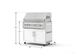NewAge Outdoor Kitchens Stainless Steel 2-Piece Cabinet set with Grill Cabinet and Platinum Grill-72929-Garage Giant 