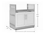 NewAge Outdoor Kitchens Classic Stainless Steel Gas Grill Cabinet-70412-Garage Giant 