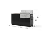 NewAge Outdoor Kitchens Aluminum 4-Piece Cabinet Set with Base, Grill Cabinet, Performance Grill, and Countertop-73480-Garage Giant 