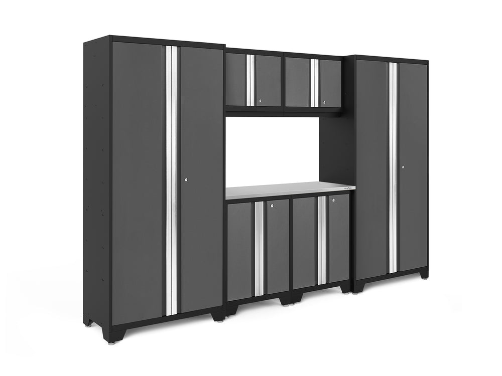 NewAge Garage Cabinets Bold Series 7-Piece Cabinet Set with 36 in. RTA Lockers-73035-Garage Giant