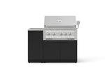 NewAge Outdoor Kitchens Outdoor Grill Island Stainless-Steel 3-Piece Cabinet Set with Sink, Grill Cabinet, and Platinum Grill 
