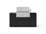 NewAge Outdoor Kitchens Outdoor Grill Island Stainless-Steel 5-Piece Cabinet Set with Sink, 3 Drawer, Grill Cabinet, Platinum Grill and Stainless Steel Countertop - (Natural Gas) 