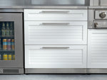 NewAge Outdoor Kitchens Stainless Steel 5-Piece Cabinet Set with 3-Drawer, 2-Door Cabinet, Countertops and Fridge-73858-Garage Giant 