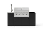 NewAge Outdoor Kitchens Outdoor Grill Island Stainless-Steel 5-Piece Cabinet Set with Sink, 1 Door, Grill Cabinet, Performance Grill and Stainless Steel Countertop - (Liquid Propane) 