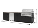 NewAge Outdoor Kitchens Stainless Steel 7-Piece Cabinet Set with 3-Drawer, Bar, Grill Cabinet, Platinum Grill, Countertop, and Stainless Steel Door Fridge-73673-Garage Giant 
