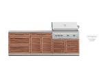 NewAge Outdoor Kitchens Stainless-Steel 3-Piece Cabinet Set with 3-Drawer, Bar and Grill Cabinet-65708-Garage Giant 