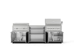 NewAge Outdoor Kitchens Stainless-Steel 6-Piece Cabinet Set with Base, Grill Cabinet, Platinum Griddle and Countertop-75105-Garage Giant 