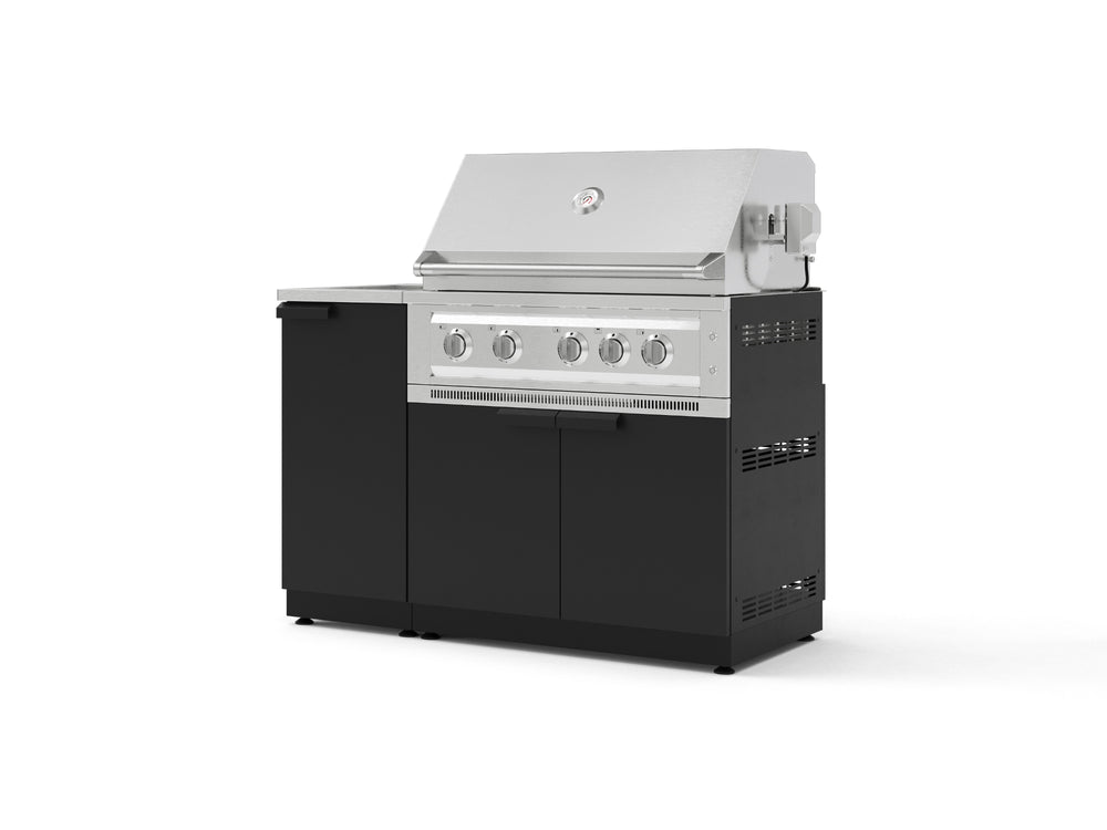 NewAge Outdoor Kitchens Outdoor Grill Island Stainless-Steel 3-Piece Cabinet Set with Sink, Grill Cabinet, and Platinum Grill | 76319