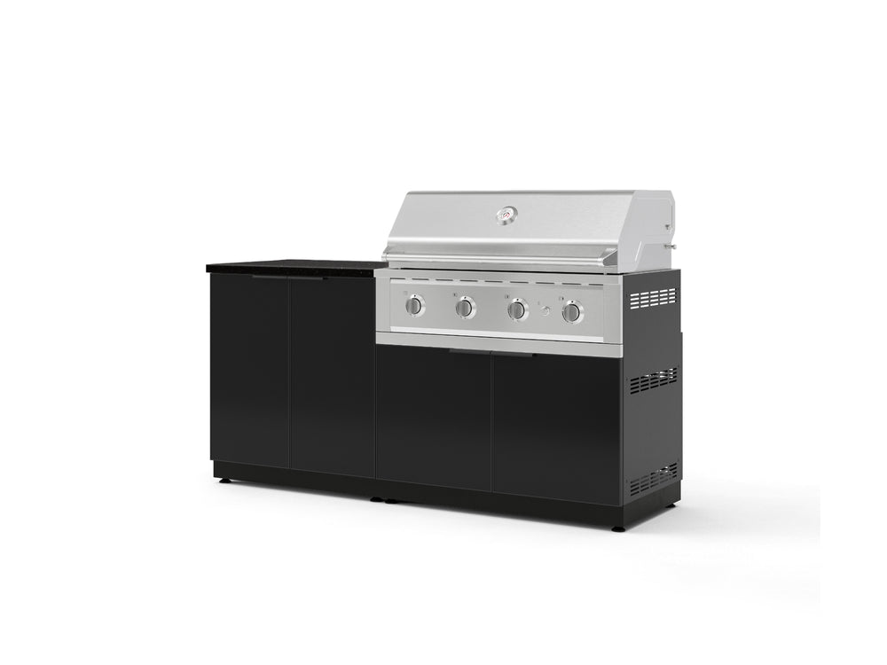 NewAge Outdoor Kitchens Aluminum 4-Piece Cabinet Set with Base, Grill Cabinet, Performance Grill, and Countertop-73449-Garage Giant