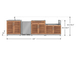 NewAge Outdoor Kitchens Stainless Steel 4-Piece Cabinet Set with Sink, Bar, Grill Cabinet and Fridge-66368-Garage Giant 