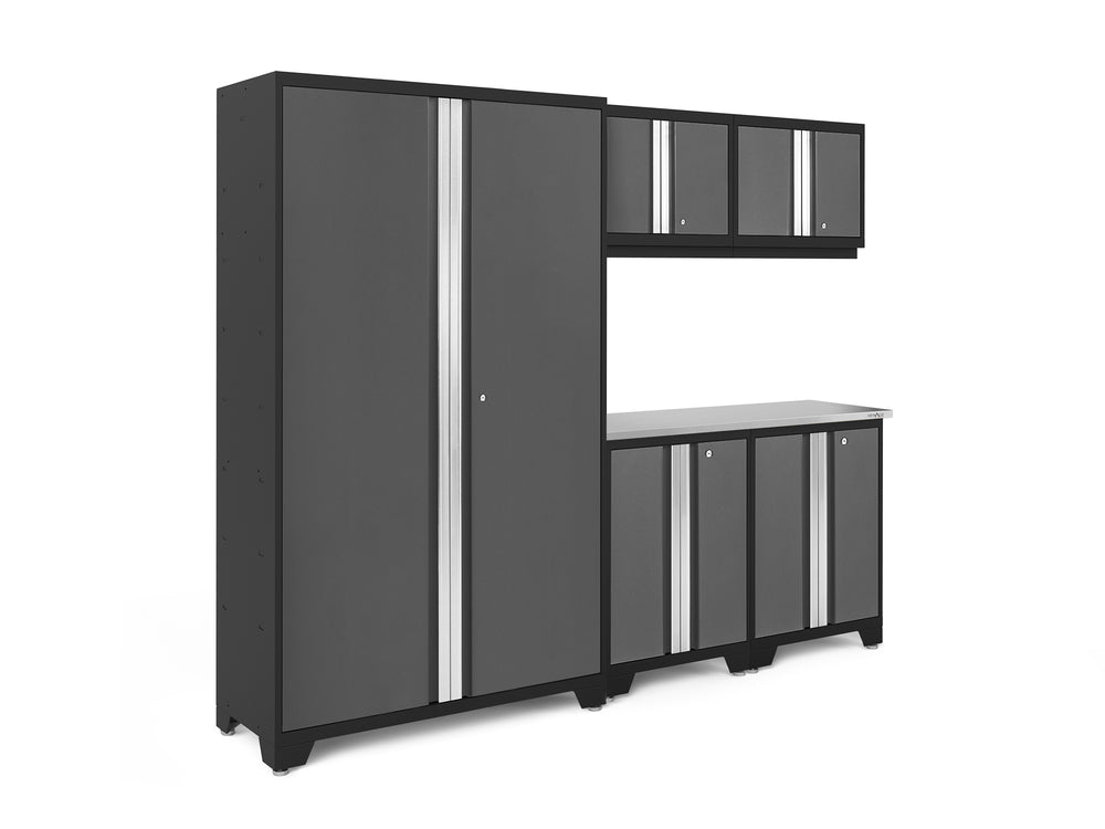 NewAge Garage Cabinets Bold Series 6-Piece Cabinet Set with 48 in. RTA Locker-55221-Garage Giant