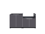 NewAge Outdoor Kitchens Aluminum 2-Piece Cabinet set with 2 Door and Grill Cabinet-67595-Garage Giant 
