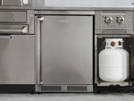 NewAge Outdoor Kitchens Stainless Steel 4-Piece Cabinet Set with Sink, Bar, Grill Cabinet and Fridge-66337-Garage Giant 