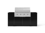 NewAge Outdoor Kitchens Outdoor Grill Island Aluminum 6-Piece Cabinet Set with 1 Door, Grill Cabinet, Performance Grill and Countertops - (Natural Gas) 