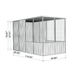 Absco Poultry Paradise 5' x 9.7' Chicken Coop - Pale Eucalypt 