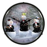 Collectable Sign and Clock Snowmen Caroling Backlit Wall Clock-A2L1609671-Garage Giant 