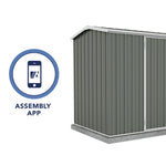 Absco Premier 10' x 5' Metal Storage Shed - Woodland Gray 