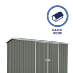 Absco Premier 10' x 5' Metal Storage Shed - Woodland Gray 