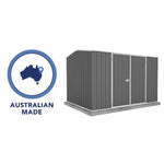Absco Premier 10' x 7' Metal Storage Shed - Woodland Gray 