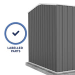 Absco Premier 10' x 7' Metal Storage Shed - Woodland Gray 