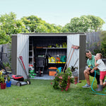 Absco Premier 10' x 7' Metal Storage Shed - Woodland Gray 