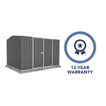 Absco Premier 10' x 7' Metal Storage Shed - Woodland Gray 
