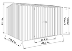 Absco Premier 10' x 10' Metal Storage Shed - Woodland Gray 