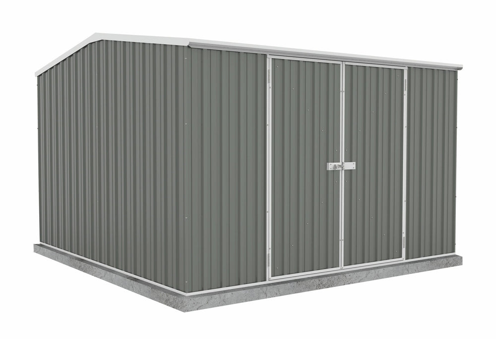 Absco Premier 10' x 10' Metal Storage Shed - Woodland Gray