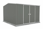 Absco Premier 10' x 10' Metal Storage Shed - Woodland Gray 