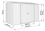 Absco Premier 10' x 5' Metal Storage Shed - Monument 