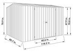 Absco Premier 10' x 7' Metal Storage Shed - Monument 