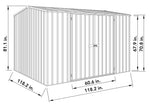 Absco Premier 10' x 10' Metal Storage Shed - Monument 