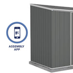 Absco EZI Slider 7' x 5' Metal Storage Shed - Woodland Gray 
