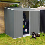 Absco EZI Slider 7' x 5' Metal Storage Shed - Woodland Gray 