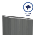 Absco EZI Slider 7' x 5' Metal Storage Shed - Woodland Gray 