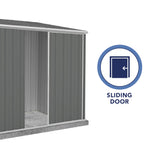 Absco EZI Slider 7' x 5' Metal Storage Shed - Woodland Gray 