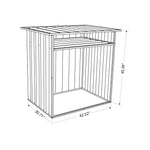 Absco Woodstore 4' x 2.5' x 3.7' Metal Storage Shed - Woodland Gray 